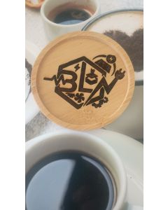Lot de 10 dessous de verre et de tasse en bambou (95 mm × 5 mm)